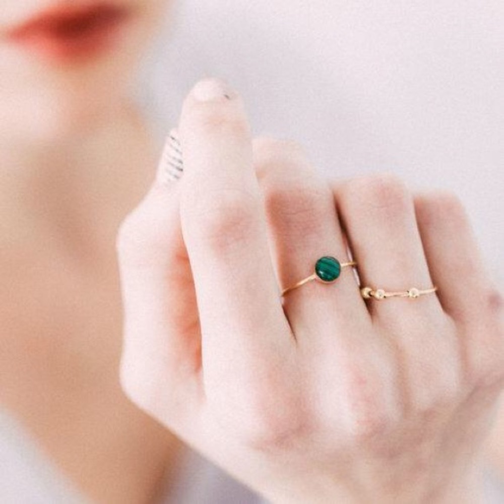 Malachite ring - Picture 2 of 3